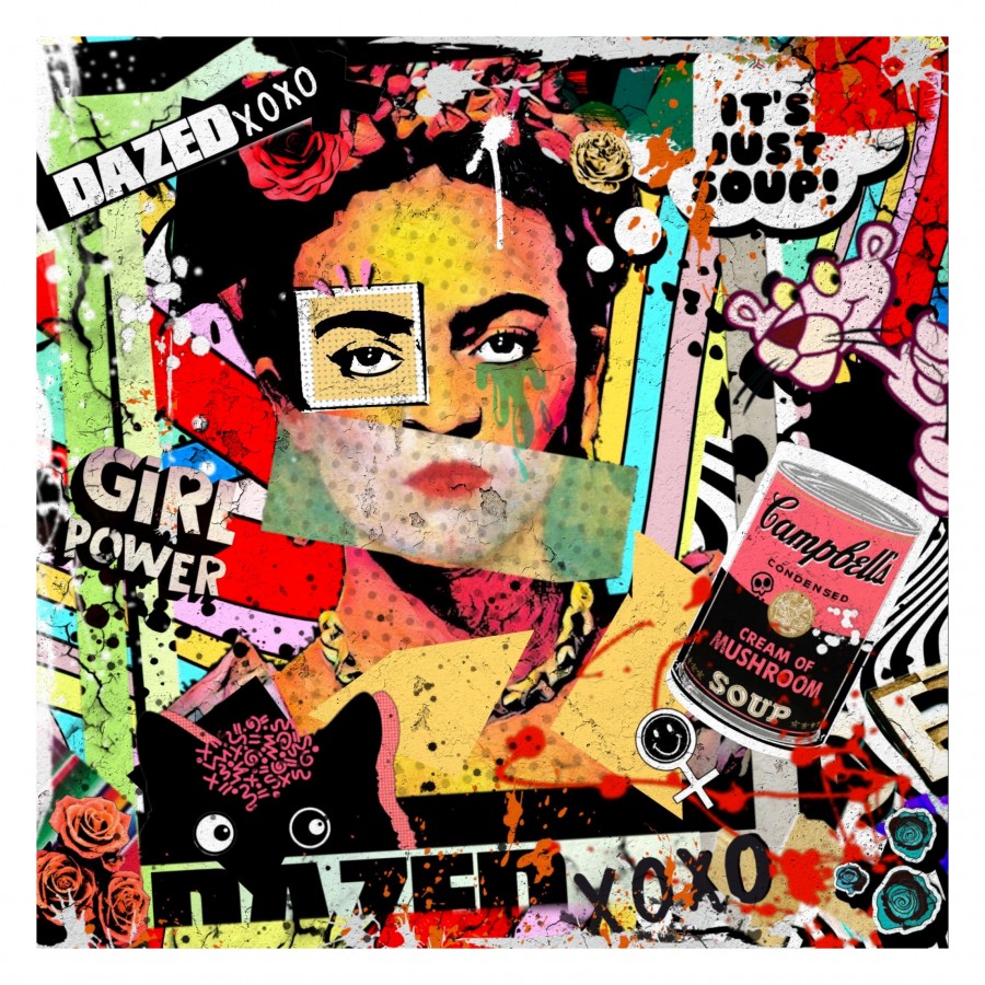 Frida Kahlo Digital Pop Art by Paula Vaughan