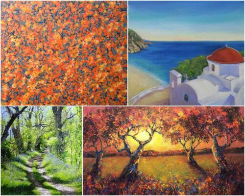 Art2Arts landscapes and abstract paintings