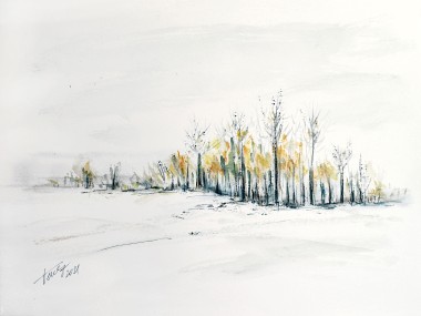 Winter Calmness - original watercolor painting