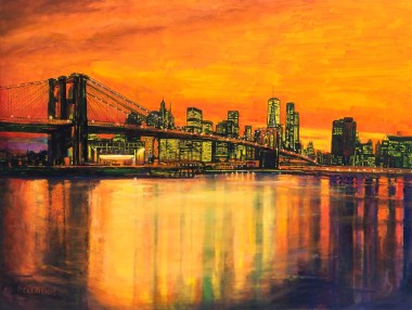 Brooklyn Bridge Sunset  x large