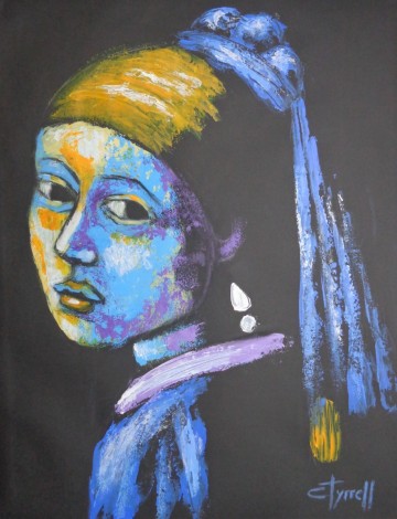 Girl With A Pearl Earring And Yellow Scarf  