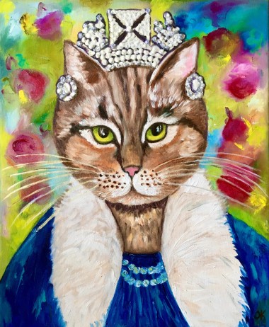 Cat Inspired by Portrait of Queen Elizabeth II