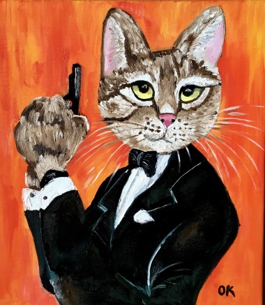 Cat James Bond , agent 007. Cats never die. 
