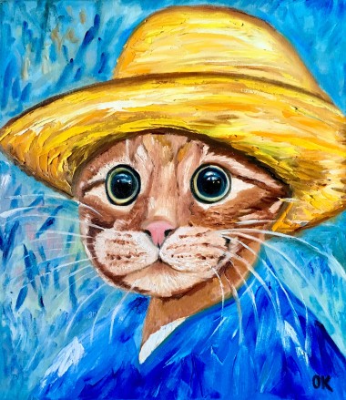 Cat Vincent Van Gogh #3