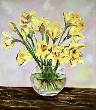 Daffodils in a Glass. 