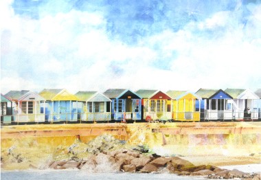 Southwold Beach Huts (Unframed)