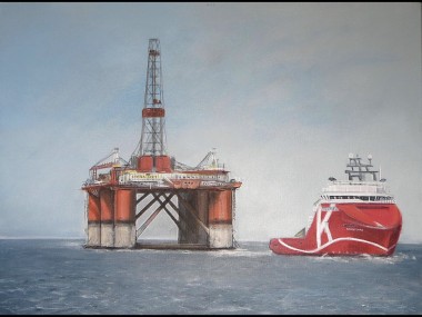 Stena Spey Oil Rig On Tow