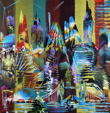 City of London Abstract Painting 626