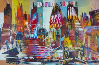 Colourful city London squeeze skyline 846