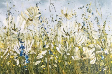 colourful meadow painting