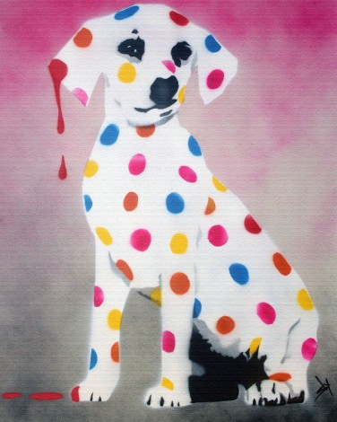 Damien's Dotty, Spotty, Puppy Dawg (In girly pink!) + Free Poem (on an Urbox)