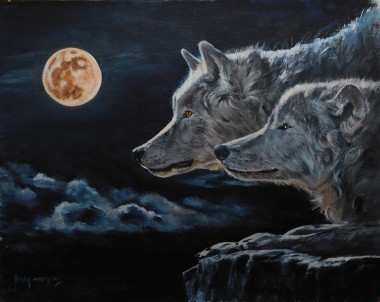 #wolves #moon #night #clouds #sky #erotic