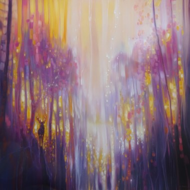 Fabian Waits - semi abstract landscape in yellow and purple