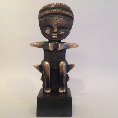 African Fertility doll in bronze