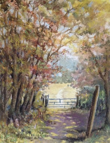 Public footpath mixed media by David Mather