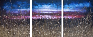Golden Grass Triptych