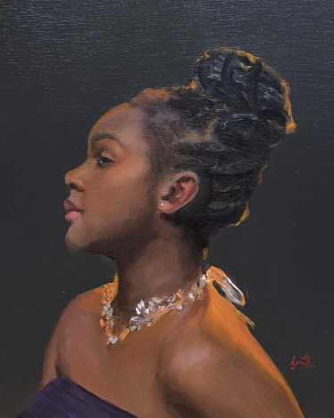 Modern original oil painting Black woman art