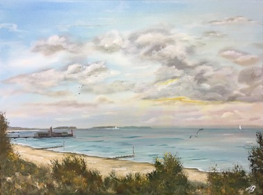 Bournemouth pier from the clifftop