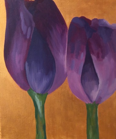 Two Purple Tulips