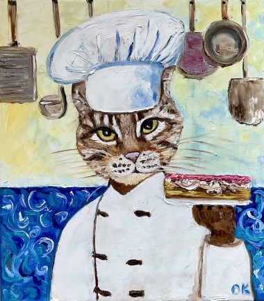 Cat chef baker. 