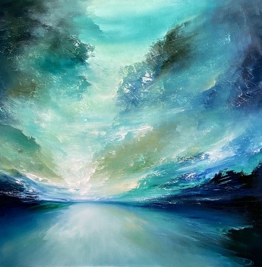 Cerulean Flow | Oil on canvas | 76 x 76 x 4 cm | 2024