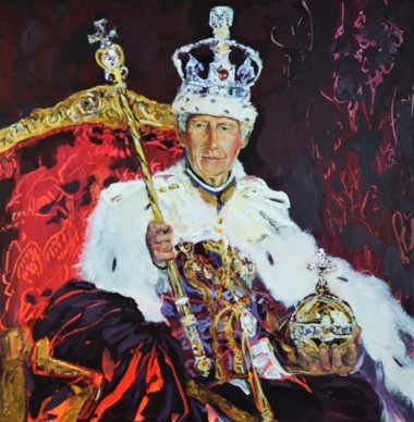 King Charles III Crowning Portrait Painting 698
