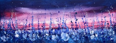 Lilac Blue Landscape