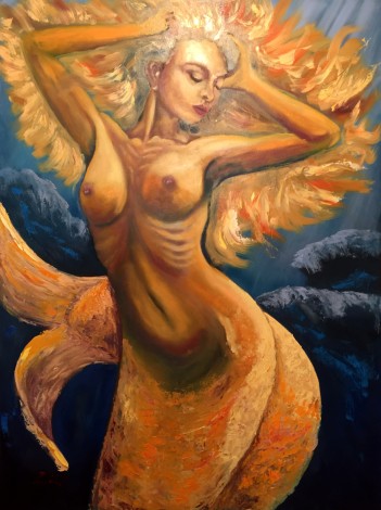 Mermaid - XL Oil Painting