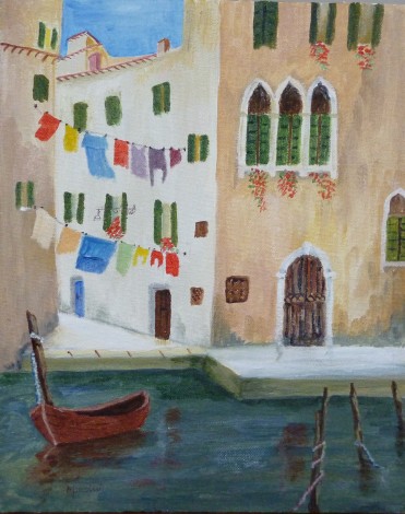 Moored in Rio Carampane, Venice