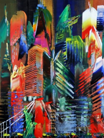 New York City Tall Abstract 975