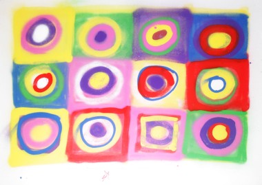 Other people’s paintings only much cheaper: No. 8 Kandinsky (on chunky canvas).
