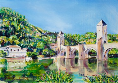 PONT VALENTRE REFLECTIONS painting for sale