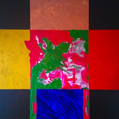boxes, squares , colours, canvas, stretched