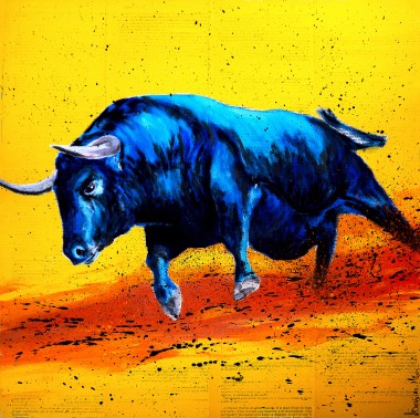 French School - Animal Raging Bull V (Large)