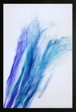 Teal Blue abstract painting 