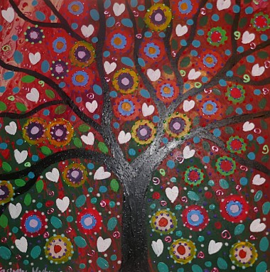 Colourful tree painting