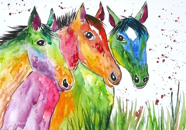 Colourful Horses