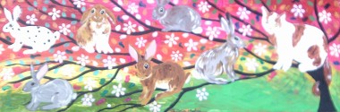  Rabbits and a A Cat on a Sparkly Tree of Life