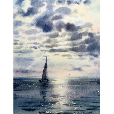 Sailboat and clouds #5