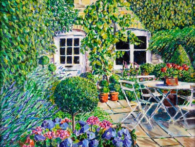 TOPIARY TERRACE painting for sale
