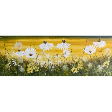 Yellow Landscape and Daisies I